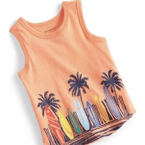 First Impressions Toddler Tank Top Surfboard Palm Tree Graphic 3-6 Months